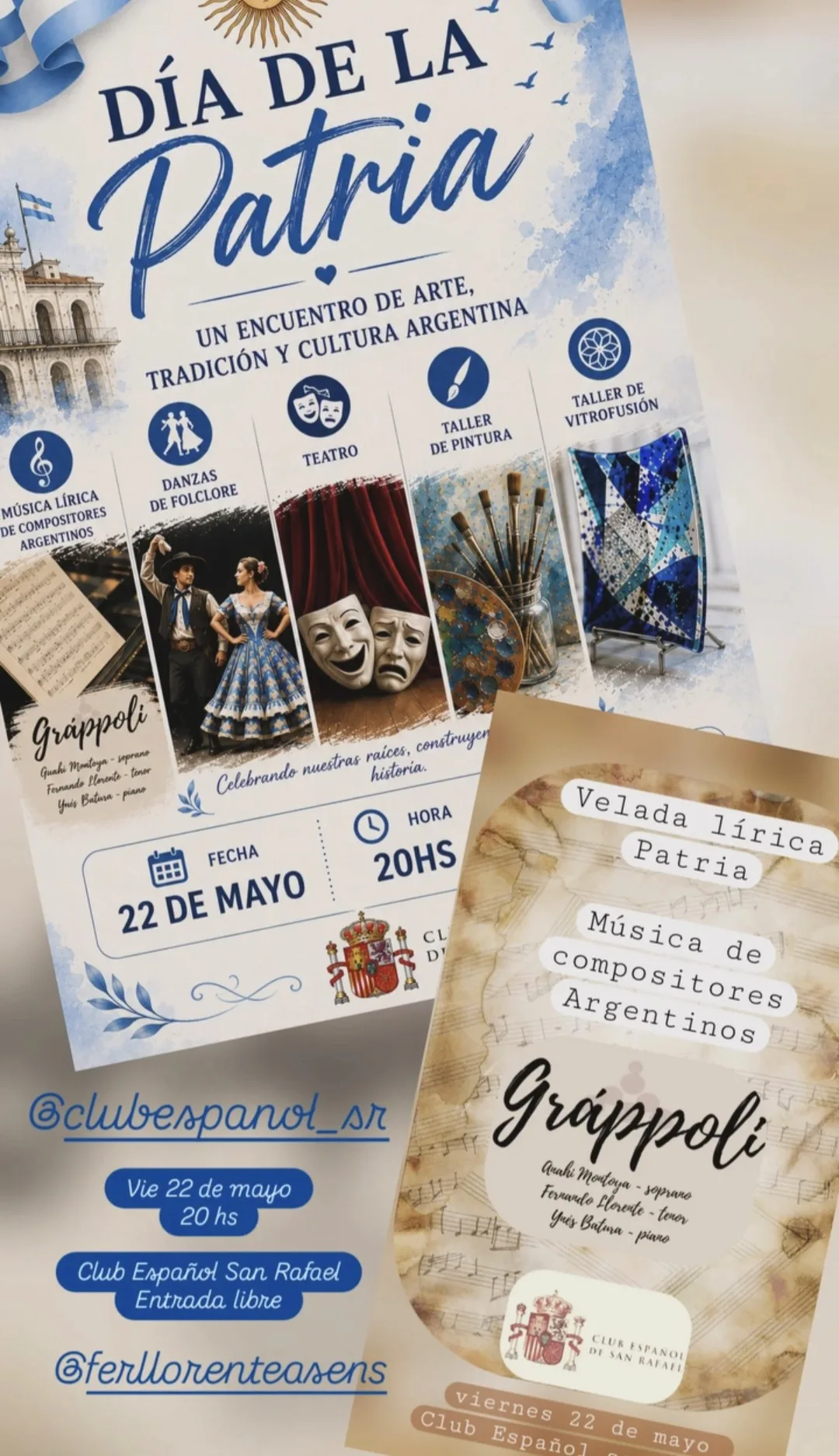 San Rafael conmemora el Día de la Patria con arte y música en el Club Español