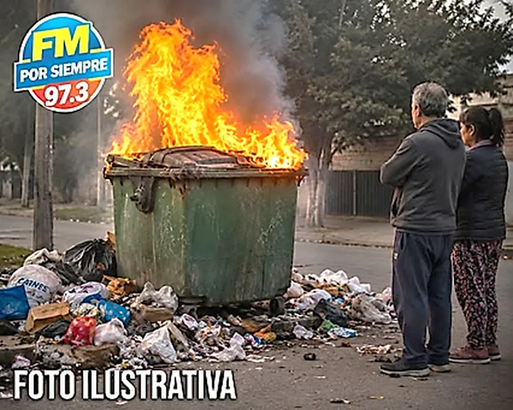 Tercer contenedor incendiado aumenta la preocupación por vandalismo en La Esmeralda