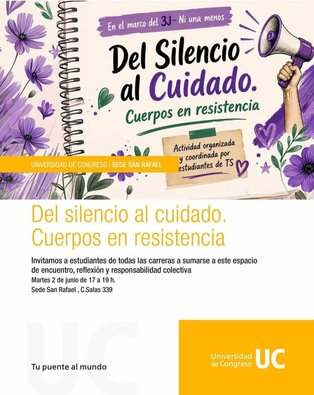 Universidad de Congreso impulsa jornada de reflexión sobre violencia de género en San Rafael
