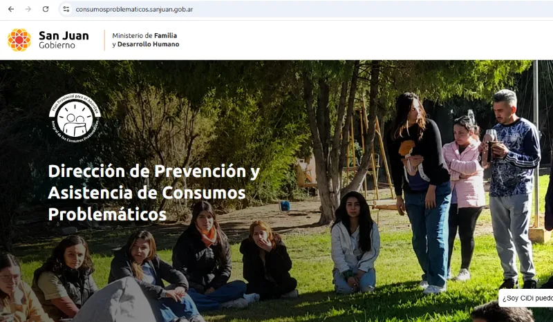 Gobierno de San Juan lanzó plataforma digital para prevenir y asistir consumos problemáticos