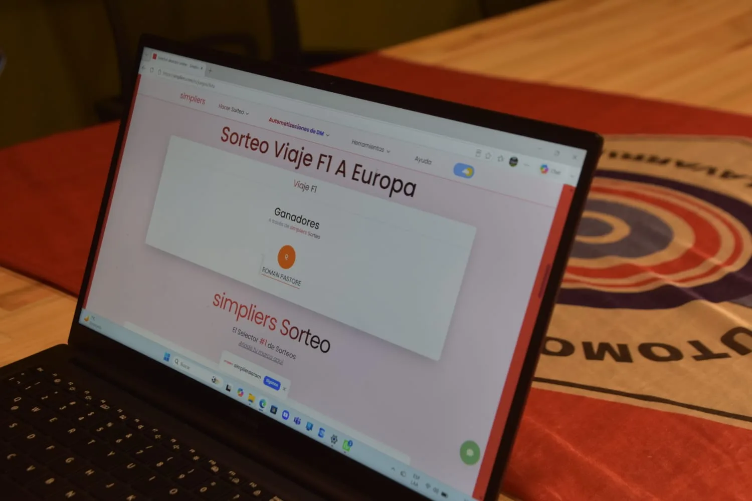Román Pastore ganó un viaje a Europa para vivir la experiencia de la Fórmula 1